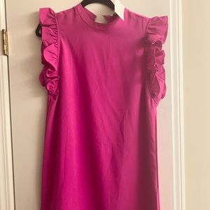 NEW with Tags Fuchsia Ruffle Mini Dress